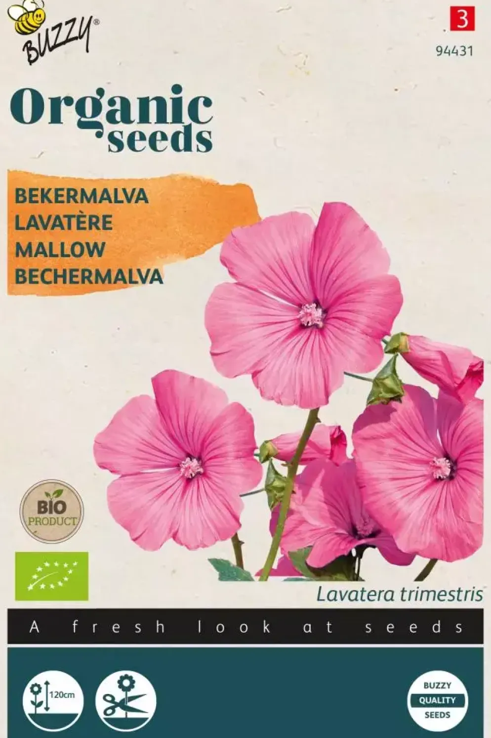 Buzzy® Lavatera, Bekermalva rose/rood (BIO)