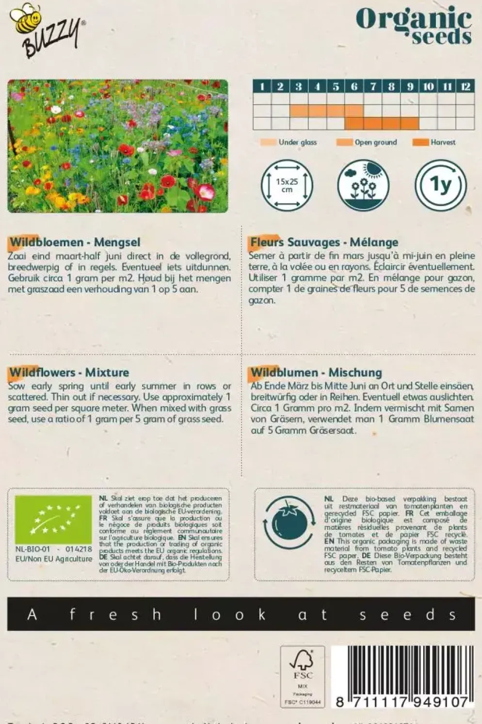 Buzzy® Wildbloemen mengsel (BIO)