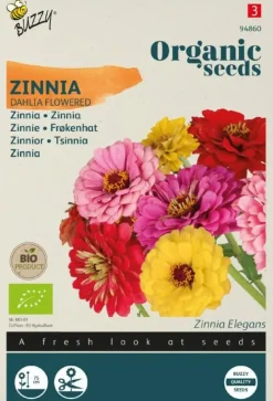Buzzy® Zinnia dubbele Dahliabloemige mix (BIO)