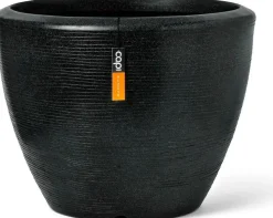 Capi Europe Pot bol Arc Granite 75x60 zwart