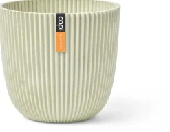 Capi 'made with' groove bol bloempot 26x23 cm zaagsel beige