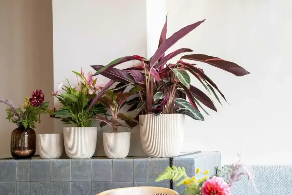 Capi 'made with' groove bol bloempot 26x23 cm zaagsel beige