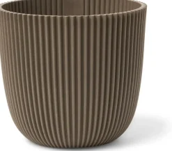 Capi 'made with' groove bol bloempot 28x27 cm warme taupe