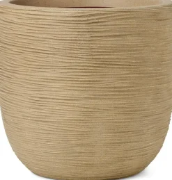 Capi nature bol rib nl kunststof bloempot 54x52 cm beige