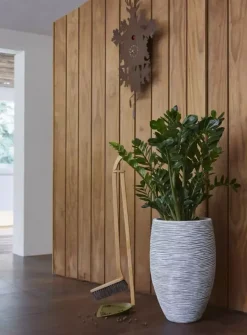 Capi nature elegant deluxe rib nl kunststof vaas 40x60 cm ivoor