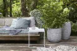Capi nature elegant deluxe rib nl kunststof vaas 40x60 cm ivoor
