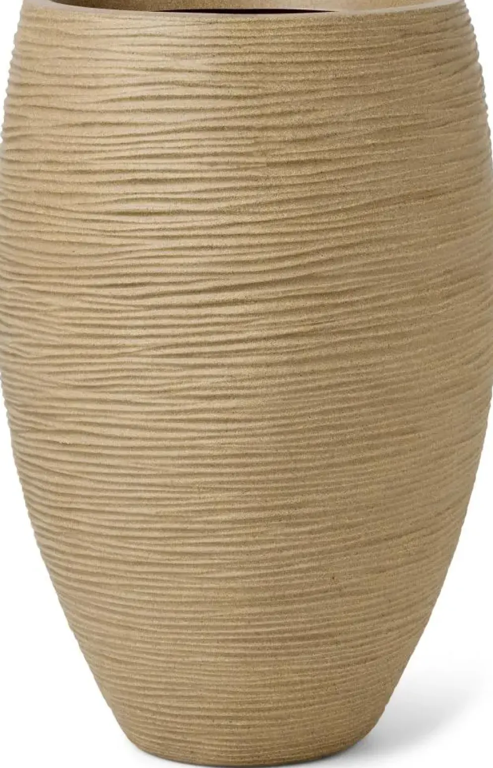 Capi nature elegant deluxe rib nl kunststof vaas 40x60 cm beige