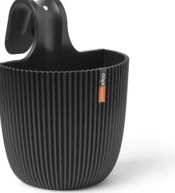 Capi nature groove bol balkonbak 21x28 cm zwart