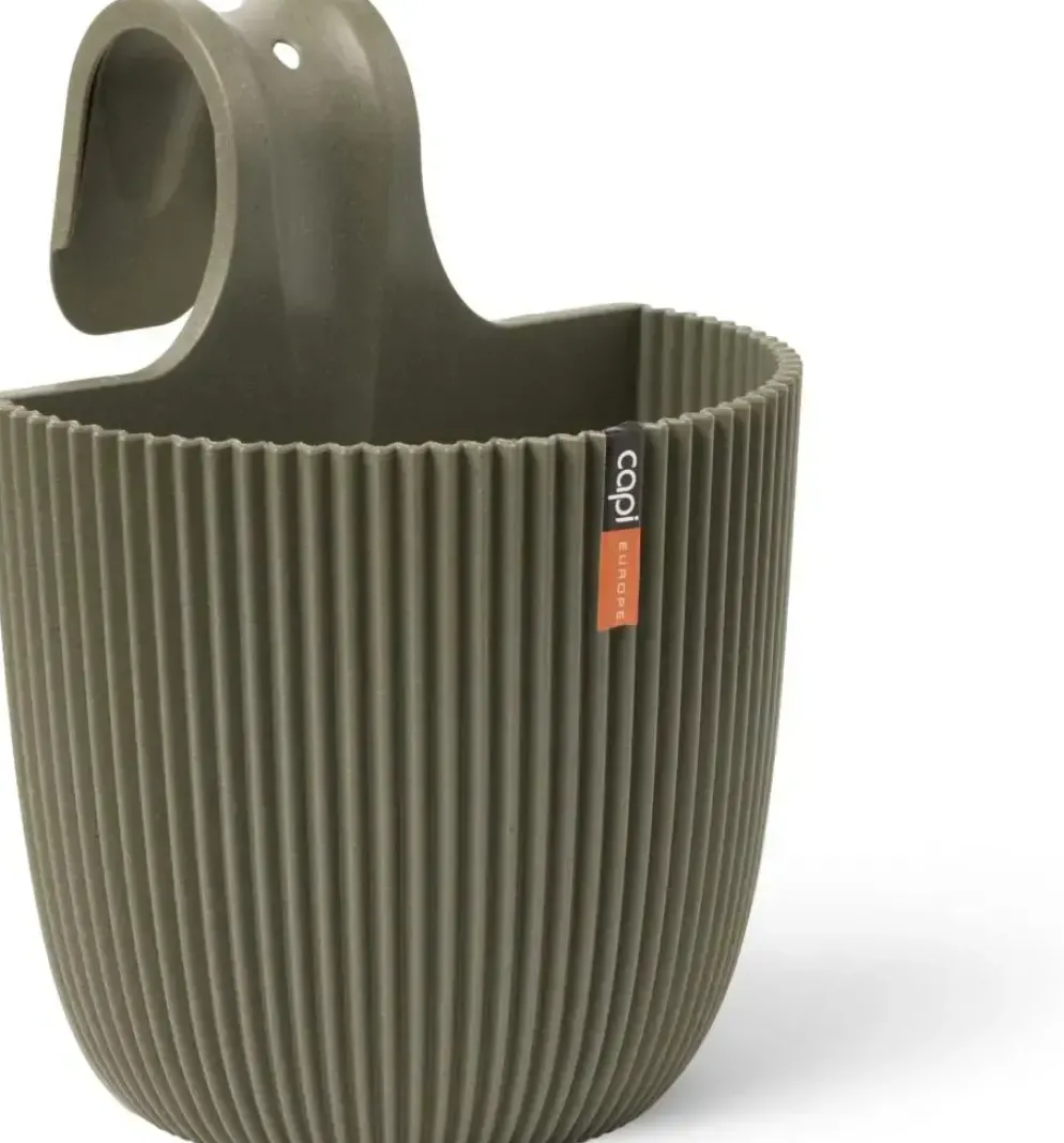 Capi nature groove bol balkonbak 21x28 cm groen