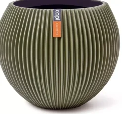 Capi nature groove indoor bol bloempot 21x19 cm groen