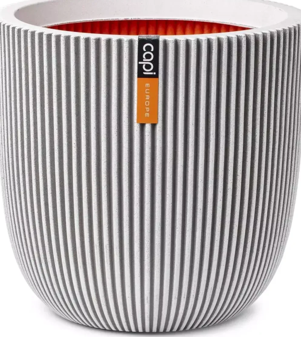 Capi nature groove nl bol bloempot 43x41 cm ivoor