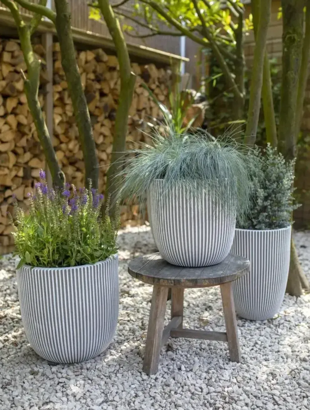 Capi nature groove nl bol bloempot 43x41 cm ivoor