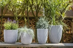 Capi nature groove nl bol bloempot 43x41 cm ivoor