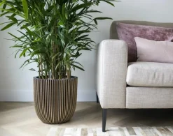 Capi nature groove nl bol bloempot 35x34 cm zwart goud