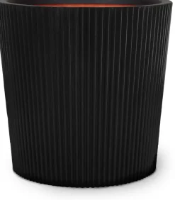 Capi nature groove nl conisch vaas 45x41 cm zwart