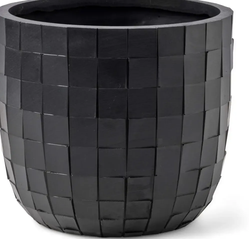 Capi Pot bol blocks d14h13cm zwart