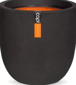 Capi urban smooth nl bloempot egg 54x52 cm zwart