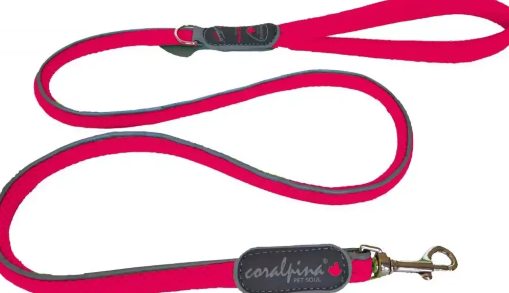 Coralpina leash Cinquetorri fluoriserend roze, 18 mm/110 cm