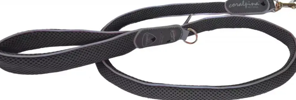 Coralpina leash Cinquetorri zwart, 10 mm/110 cm. C400BG030
