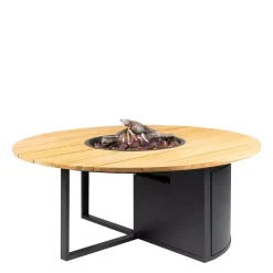 Cosi Fires vuurtafel cosiloft 120 round black/teak