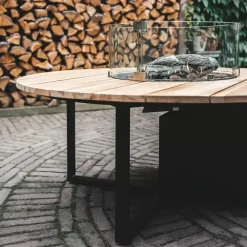 Cosi Fires vuurtafel cosiloft 120 round black/teak