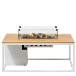 Cosi Fires vuurtafel cosiloft 120 lounge table white/teak