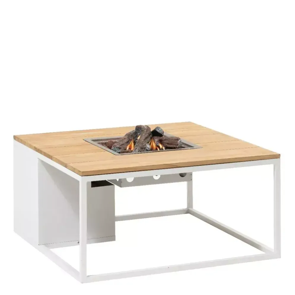 Cosi Fires vuurtafel cosiloft 100 lounge table white/teak