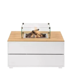 Cosi Fires vuurtafel cosipure 100 white/teak
