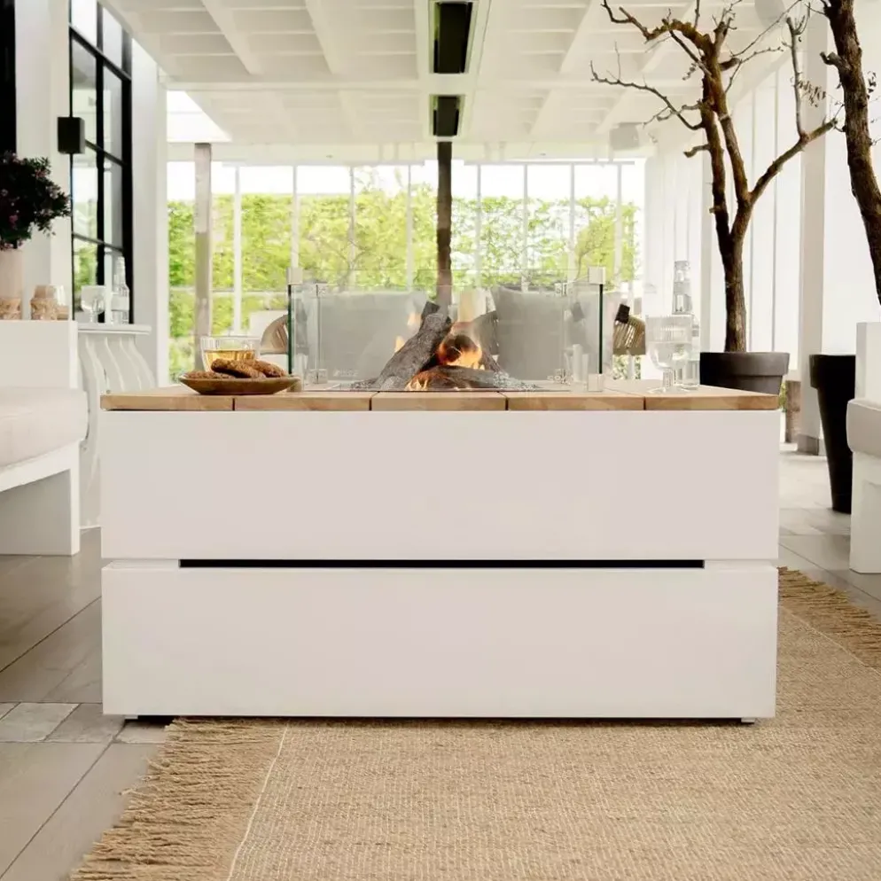 Cosi Fires vuurtafel cosipure 100 white/teak
