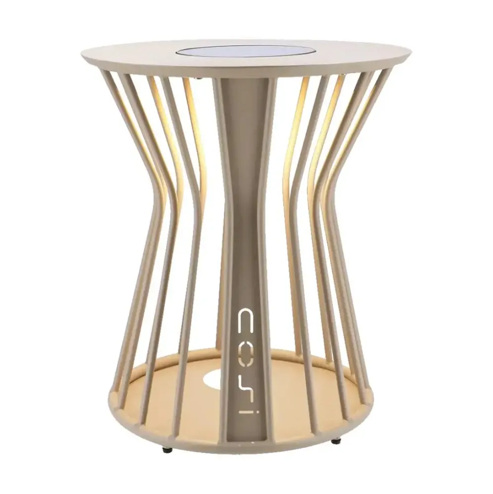 Cosilumia solar lounge tuintafel 52x60cm sandy beige