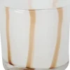 Countryfield theelichthouder glas seet-sue 10x10cm wit