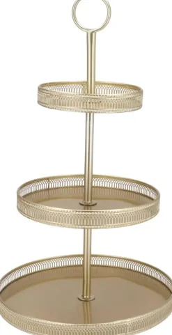 Daan Kromhout Design etagere metaal majestic 37x65cm champagne