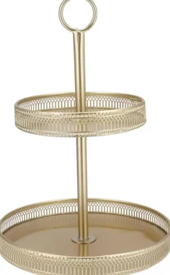 Daan Kromhout Design etagere metaal majestic 28x43cm champagne