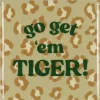 Daan Kromhout Design tegeltje keramiek go get 'em tiger 10x10cm brown