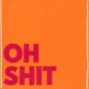 Daan Kromhout Design tegeltje keramiek oh shit 10x10cm orange