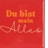 Daan Kromhout Design tegeltje keramiek du bist mein alles 10x10cm red