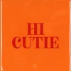 Daan Kromhout Design tegeltje keramiek hi cutie 10x10cm orange