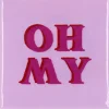 Daan Kromhout Design tegeltje keramiek oh my 10x10cm purple