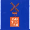 Daan Kromhout Design tegeltje keramiek amsterdam 10x10cm blue