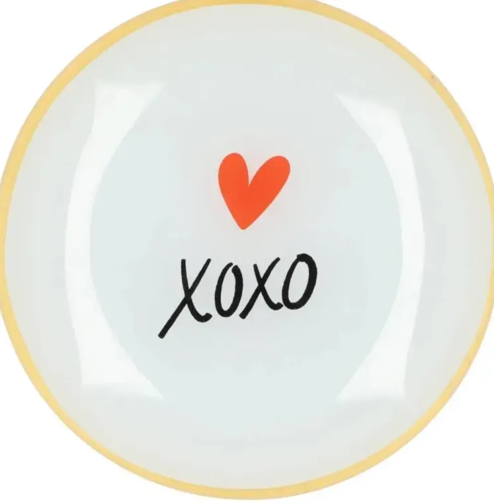 Daan Kromhout Design tegeltje glas xoxo 18x18cm