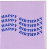 Daan Kromhout Design tegeltje keramiek happy birthday 10x10cm purple