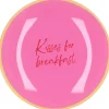 Daan Kromhout Design tegeltje glas kisses for breakfast 18x18cm