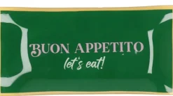 Daan Kromhout Design tegeltje glas buon appetito 20x10cm