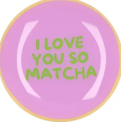 Daan Kromhout Design tegeltje glas i love you so matcha 18x18cm