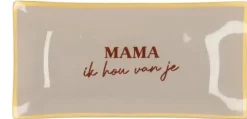 Daan Kromhout Design tegeltje glas mama ik hou van je 20x10cm