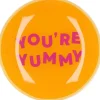 Daan Kromhout Design tegeltje glas you're yummy 18x18cm