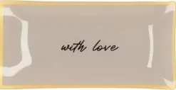 Daan Kromhout Design tegeltje glas with love 20x10cm
