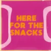 Daan Kromhout Design tegeltje glas here for the snacks 18x18cm