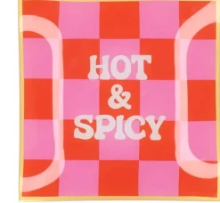 Daan Kromhout Design tegeltje glas hot & spicy 18x18cm