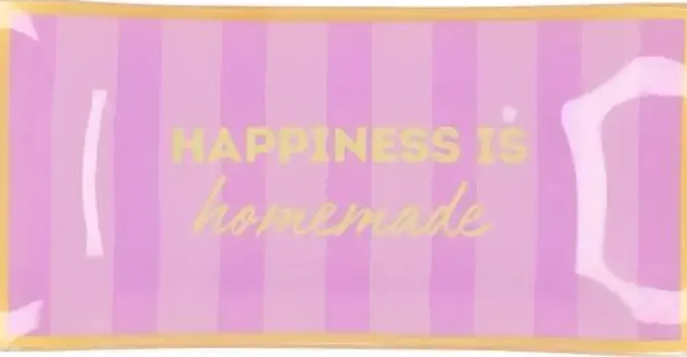 Daan Kromhout Design tegeltje glas happiness is homemade 20x10cm